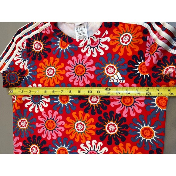Adidas x Farm Rio Colab Size M NEW NWT Shirt Dress Vibrant Floral Athletic - Picture 10 of 12